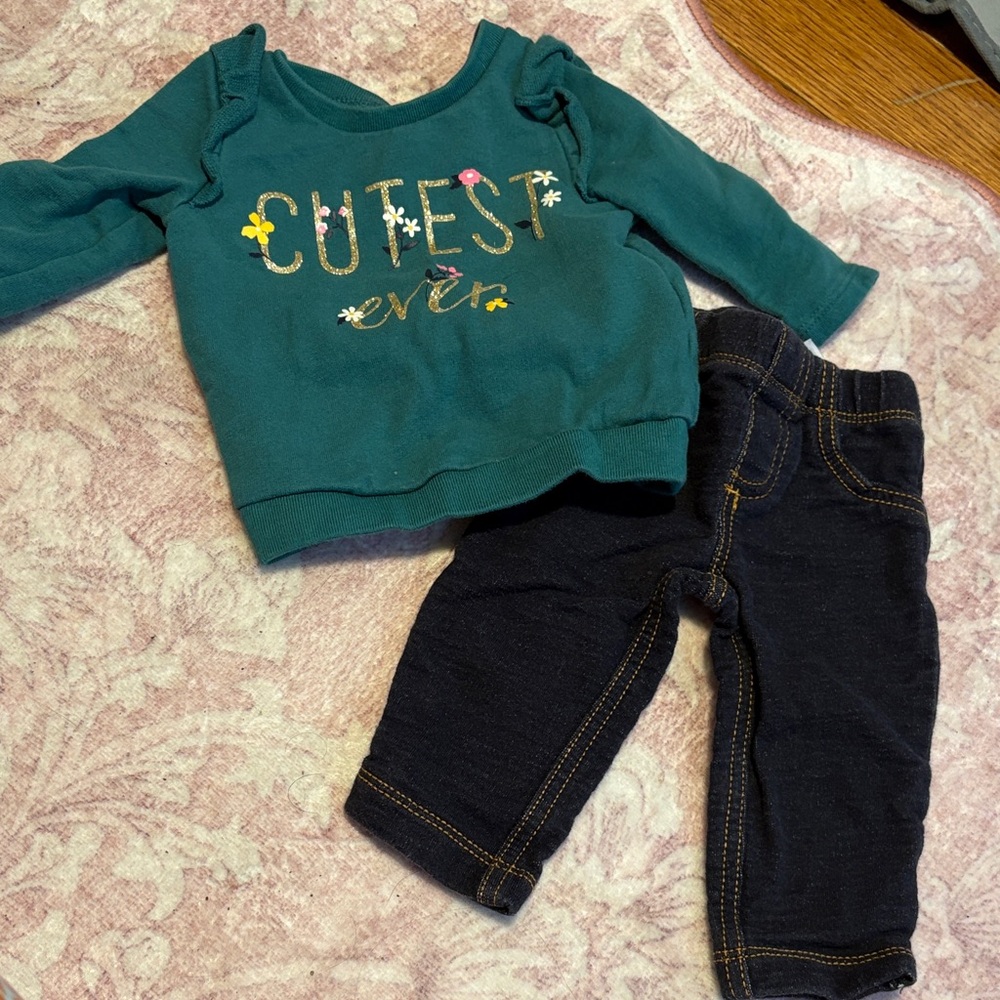 Carter's Teal and Navy Kids Matching Set